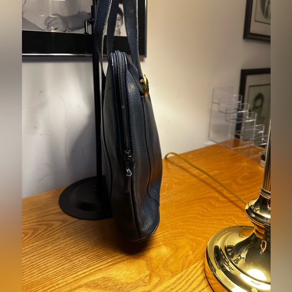 Dior Navy Blue Leather Shoulder Bag - Picture 4 of 11